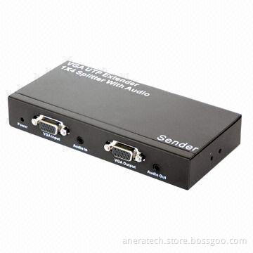 VGA UTP Extender 1 x 4 Splitter with Audio